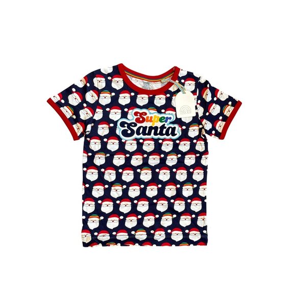 NWT Little Bird by Jools Super Santa Tee 8-9 - Picture 1 of 5